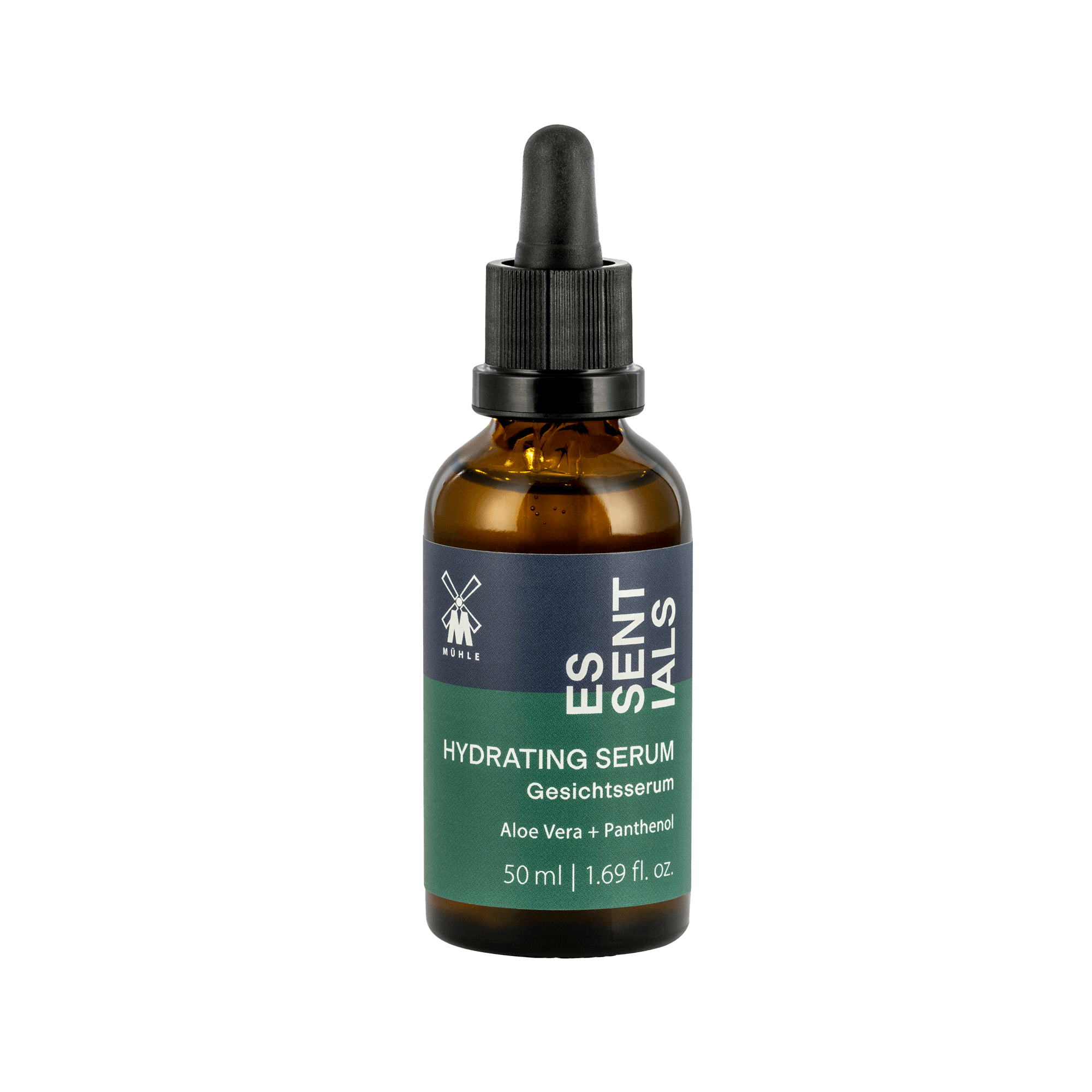 MÜHLE ESSENTIALS Gesichtserum in brauner Glasflasche mit Pipette